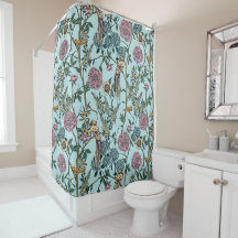 Bloemenpatroon in vintage stijl in blauw