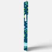 Bloemenpatroon Inspirivity Modern Blauw Gepersonal Case-Mate iPhone Case (Achterkant / Rechts)