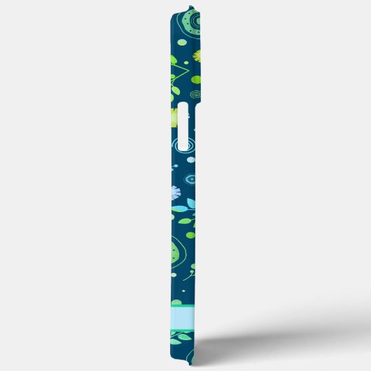 Bloemenpatroon Inspirivity Modern Blauw Gepersonal Case-Mate iPhone Case (Achterkant / Rechts)