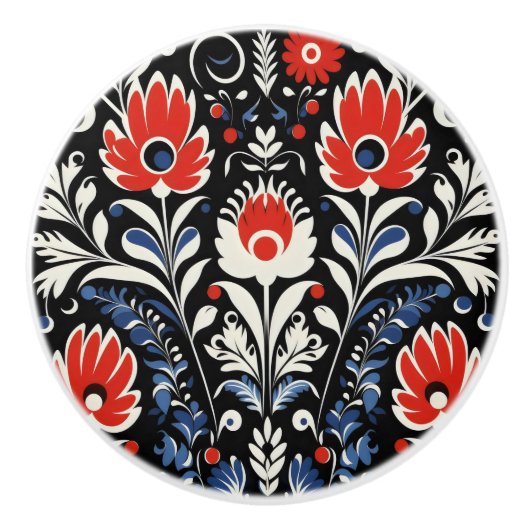 Bloemenpatroon Keramische Knop (Voorkant)