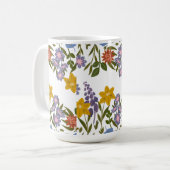 bloemenpatroon koffiemok (Voorkant links)