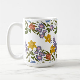 bloemenpatroon koffiemok