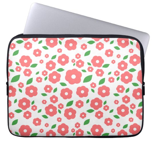 Bloemenpatroon Laptop Hoesjes - leuk en stijlvol Laptop Sleeve (Voorkant)