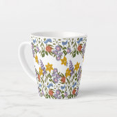 Bloemenpatroon Latte Mok (Linkerhoek)