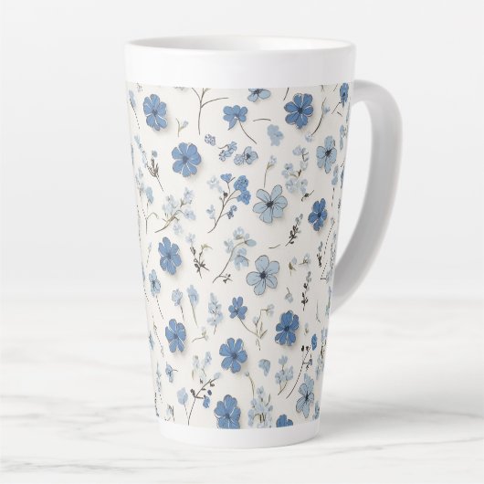 Bloemenpatroon Latte Mok (Rechterhoek)