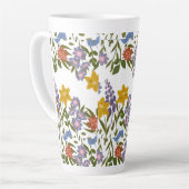 Bloemenpatroon Latte Mok (Linkerhoek)