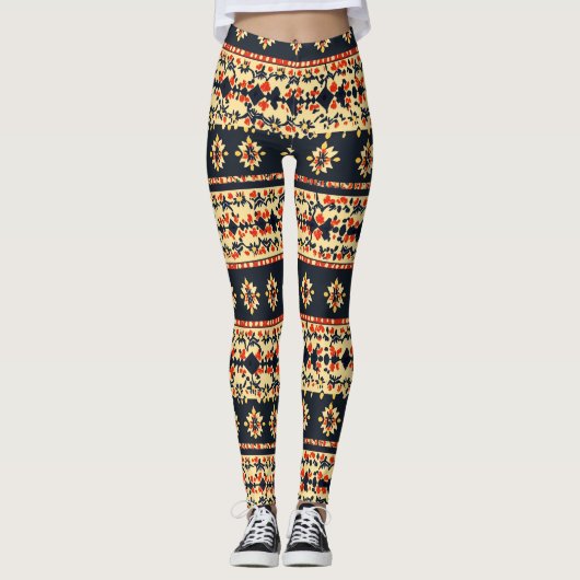 Bloemenpatroon Leggings (Voorkant)