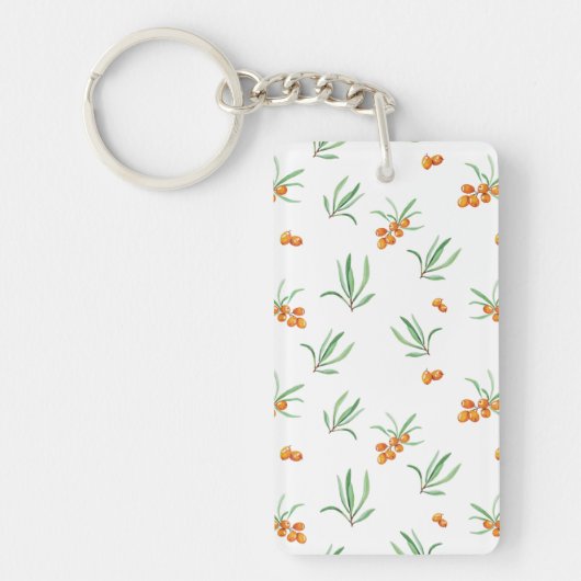 Bloemenpatroon Lente Bloemen Acryl Sleutelhanger (Voorkant)