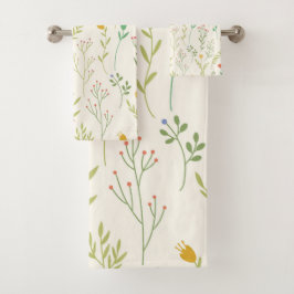 Bloemenpatroon Lente Bloemen Bad Handdoek