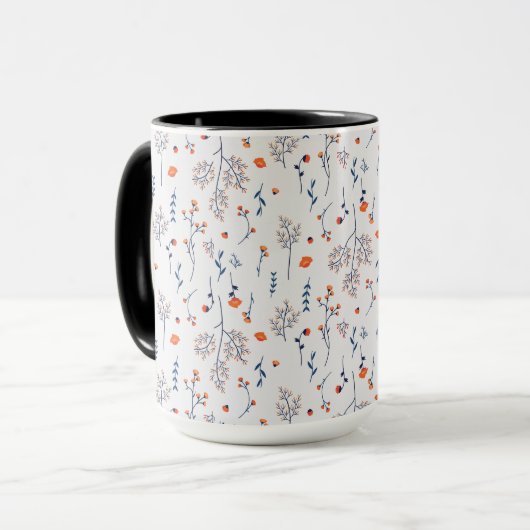 Bloemenpatroon Lente Bloemen Combo Mok (Voorkant links)