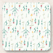 Bloemenpatroon Lente Bloemen Hard plastic Bier Onderzetter (Voorkant)