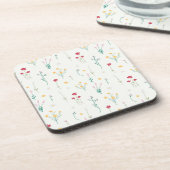 Bloemenpatroon Lente Bloemen Hard plastic Bier Onderzetter (Linkerzijde)
