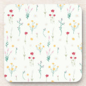 Bloemenpatroon Lente Bloemen Hard plastic Bier Onderzetter (Voorkant)