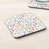 Bloemenpatroon Lente Bloemen Hard plastic Bier Onderzetter (Linkerzijde)