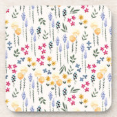 Bloemenpatroon Lente Bloemen Hard plastic Bier Onderzetter (Voorkant)