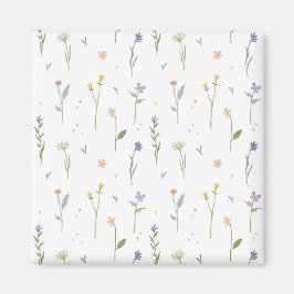 Bloemenpatroon Lente Bloemenplein Magneet