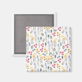 Bloemenpatroon Lente Bloemenplein Magneet (Voorkant / Achterkant)