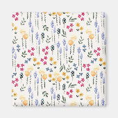 Bloemenpatroon Lente Bloemenplein Magneet (Voorkant)