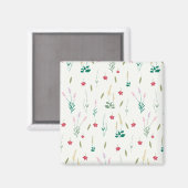 Bloemenpatroon Lente Bloemenplein Magneet (Voorkant / Achterkant)