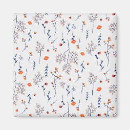 Bloemenpatroon Lente Bloemenplein Magneet