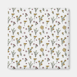 Bloemenpatroon Lente Bloemenplein Magneet