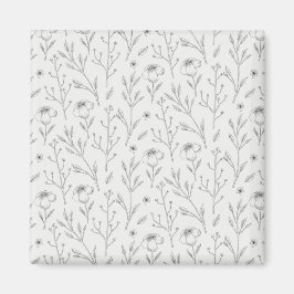 Bloemenpatroon Lente Bloemenplein Magneet