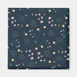 Bloemenpatroon Lente Bloemenplein Magneet