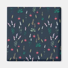 Bloemenpatroon Lente Bloemenplein Magneet