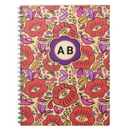 Bloemenpatroon Lucky Eye Notitieboek