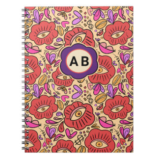 Bloemenpatroon Lucky Eye Notitieboek