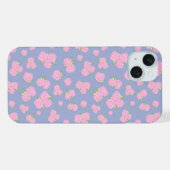 Bloemenpatroon met oude rozen iPhone hoesje (Achterkant horizontaal)