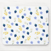 Bloemenpatroon met wilde bloemen en braamstruiken