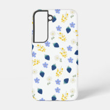 Bloemenpatroon met wilde bloemen en braamstruiken