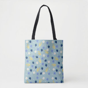 Bloemenpatroon met wilde bloemen en braamstruiken tote bag
