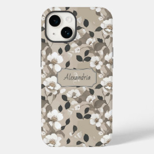 Bloemenpatroon Moderne minimalistische wilde rozen Case-Mate iPhone 14 Hoesje