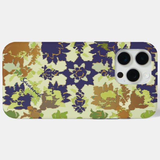  bloemenpatroon Navy Copper Green iPhone Case-Mate iPhone Case (Achterkant (horizontaal))