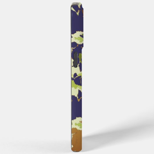  bloemenpatroon Navy Copper Green iPhone Case-Mate iPhone Case (Achterkant / Rechts)