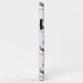 Bloemenpatroon op grijs Case-Mate iPhone case (Achterkant/rechts)