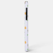 Bloemenpatroon op grijs Case-Mate iPhone case (Achterkant/links)