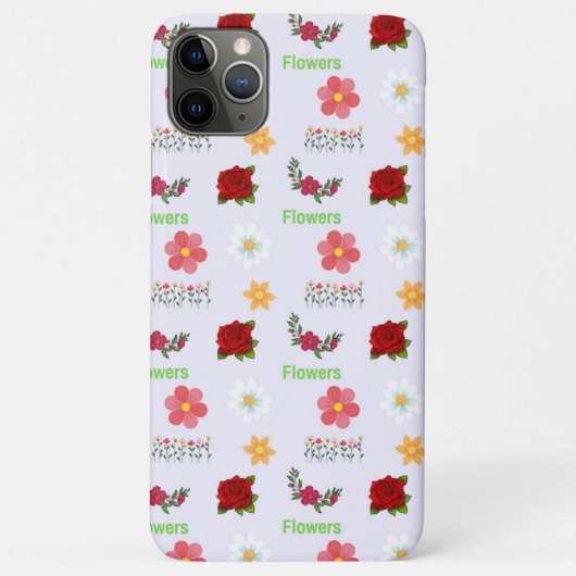 Bloemenpatroon op grijs Case-Mate iPhone case (Achterkant)