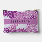 Bloemenpatroon, Paarse dahlia, Jouw naam Etui (Achterkant)