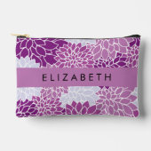 Bloemenpatroon, Paarse dahlia, Jouw naam Etui (Voorkant)