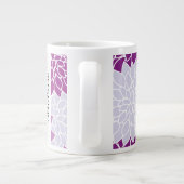 Bloemenpatroon, Paarse dahlia, Jouw naam Grote Koffiekop (Achterkant)