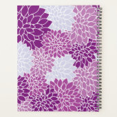 Bloemenpatroon, Paarse dahlia, Jouw naam Planner (Achterkant)