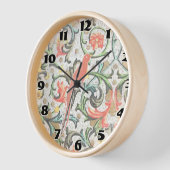  bloemenpatroon Peach Love Bird Clock (Hoek)