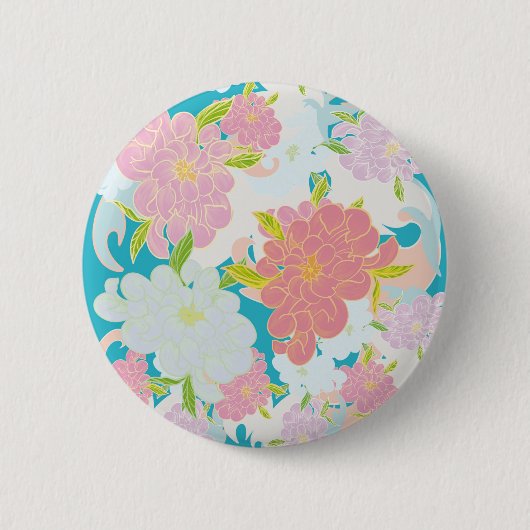 Bloemenpatroon Ronde Button 5,7 Cm (Voorkant)