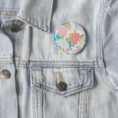 Bloemenpatroon Ronde Button 5,7 Cm (In situ)