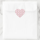 Bloemenpatroon  Roze Romantisch Hart Sticker (Tas)