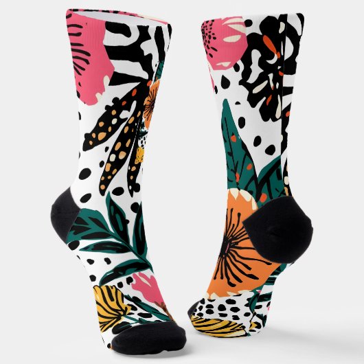 Bloemenpatroon sokken (Gebogen)
