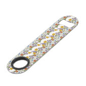 Bloemenpatroon Speed Flessenopener (Voorkant Gekanteld)